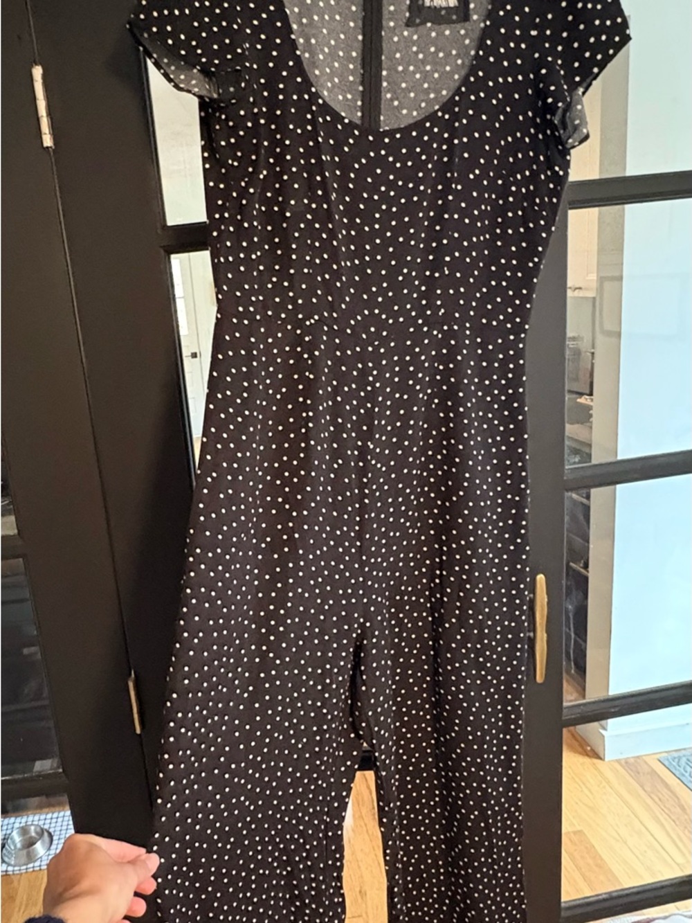 Reformation Black Polka Dot ‘Belgium’ Jumpsuit - Sz 8